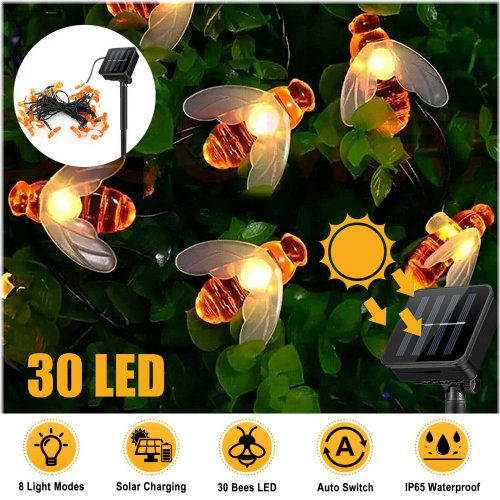 Bee Illumination Solar String Lights