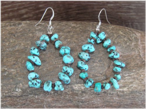 Southwest Turquoise Dangle Earrings by Louise Joe