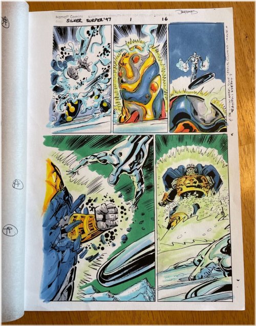 Surfer's Spectacular Showdown: Original Color Guide Artwork