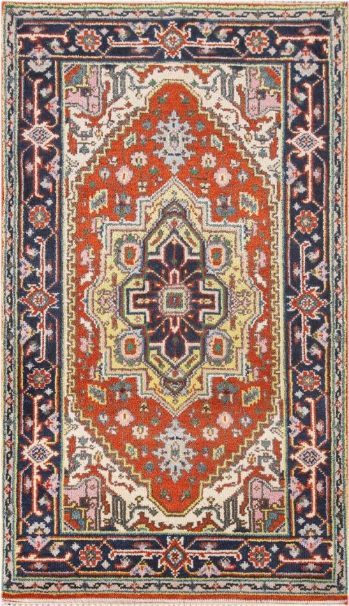 Heriz Serapi Geometric Wool Rug