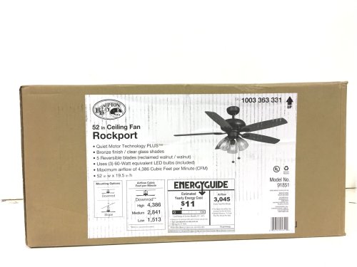 Bronze Rockport LED Fan