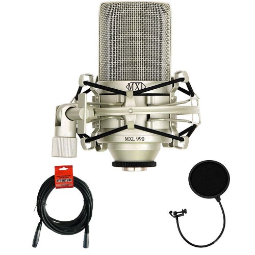 Condenser Mic Bundle with Pop Filter & XLR Cable