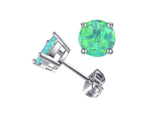 Emerald Glow Stud Earrings