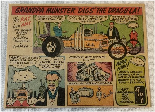 Vintage Munsters Model Kit Ad - Dragula