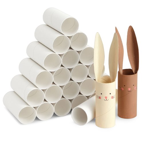 Rolling Artifacts: Set of 24 Handcrafted Cardboard Tubes