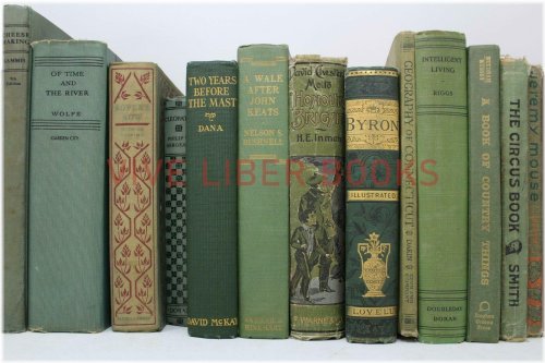 Green Treasures: A Collection of Rare Vintage Hardcover Books