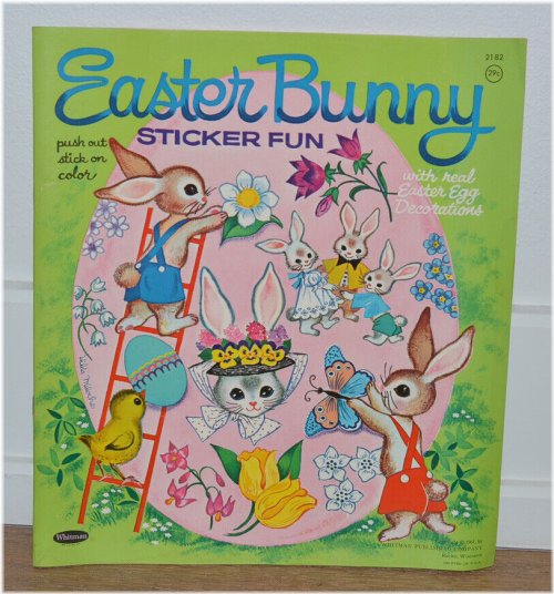 Vintage Easter Bunny Sticker Book