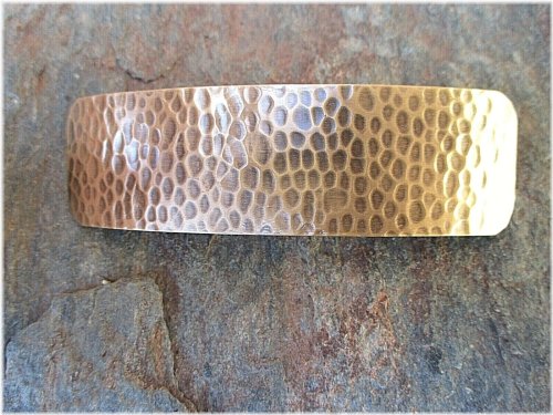 Rustic Brass French Clip Hair Barrette