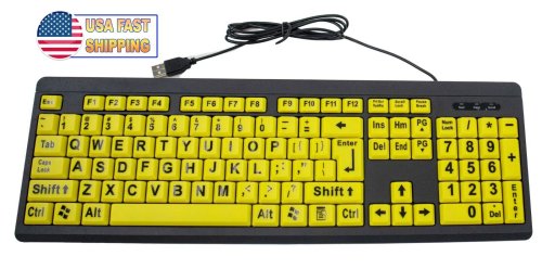 VisionEase Yellow Keyboard