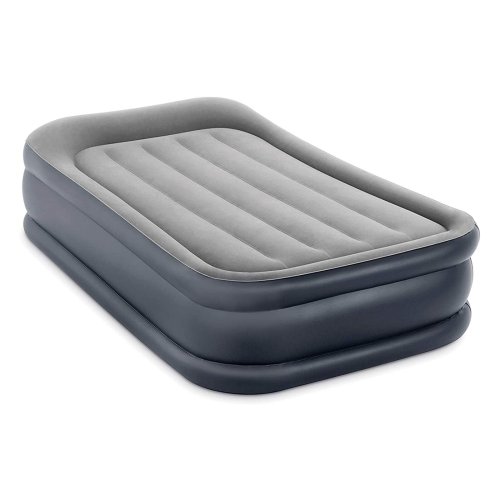 Pillow Top Air Mattress with Built-In Pump, Twin Size