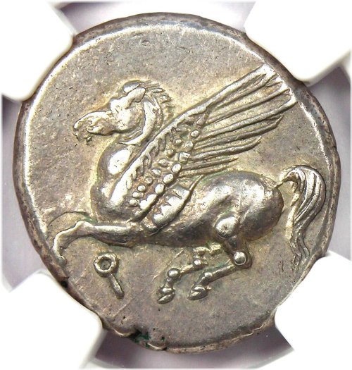 Corinth Pegasus & Athena Silver Coin 300 BC