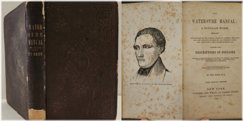 Antique 1850 Water Cure Medical Book