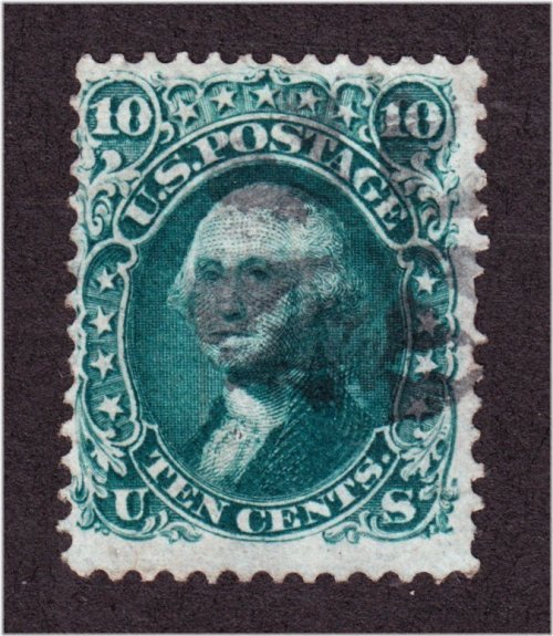 Washington 10c F-VF with 'F' Grill Stamp