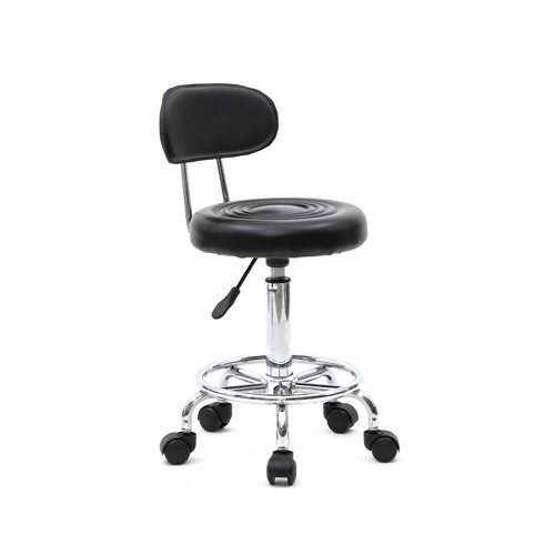 Rolling Salon Chair with Adjustable Height and Back Support