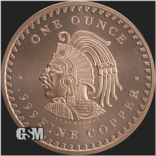 Aztec Calendar Copper Round