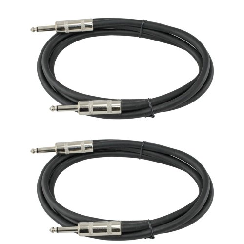 ProLink 12 - 2 Pack 1/4" Mono Male Speaker Cables (10ft)