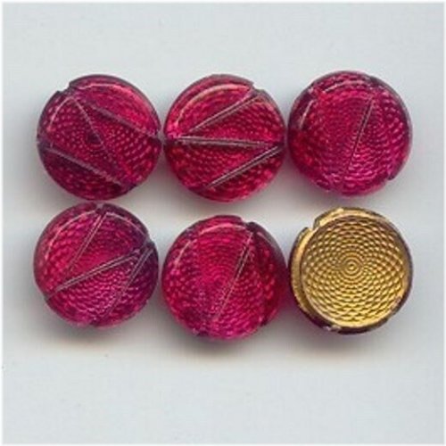 Ruby Deco Glass Cabochons