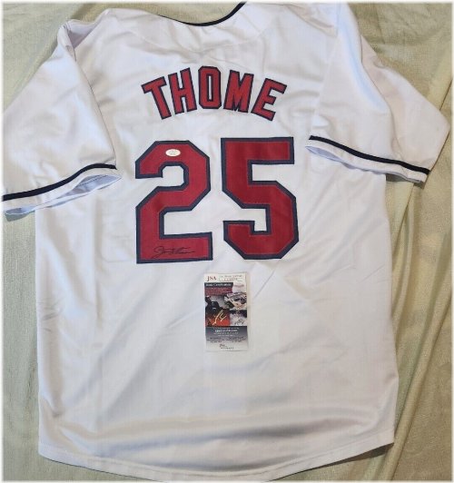 Jim Thome Autographed Cleveland Indians Custom Style Jersey
