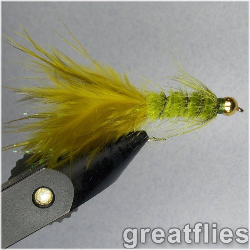 Olive Bead Head Woolly Bugger (12 Pack)