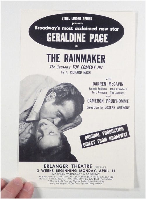 The Rainmaker" Flyer: A Vintage Theatrical Treasure