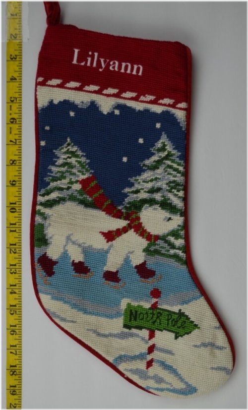 Arctic Wonderland Monogrammed Christmas Stocking