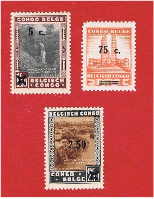 Congo Surcharged Stamp Set