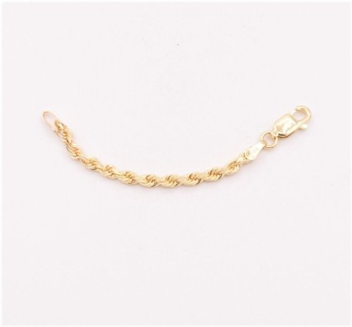 10K Yellow Gold Rope Chain Extender Pendant