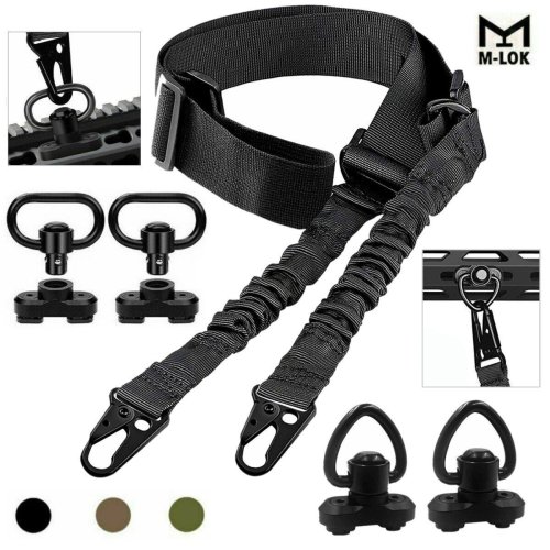 Adjustable Rifle Sling with Quick Detach Swivel