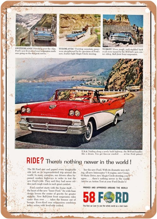 Retro Skyliner Vintage Metal Plaque