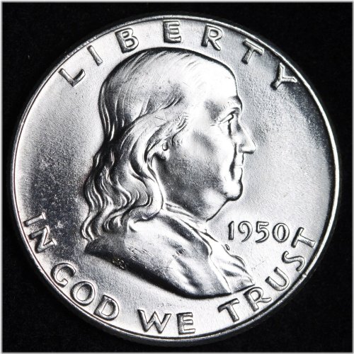 1950 Silver Franklin Half Dollar - Gem BU Uncirculated