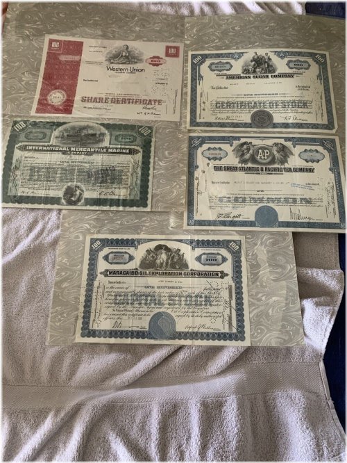 Franklin Mint Vintage Stock Certificate Bundle