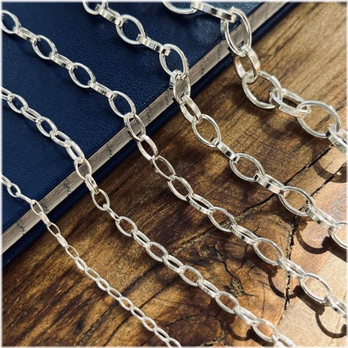 Romy's Italian Silver Oval Link Necklace