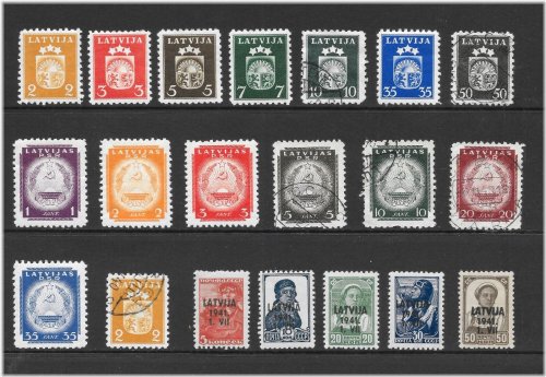 Latvian Stamp Collection: 1940-1941