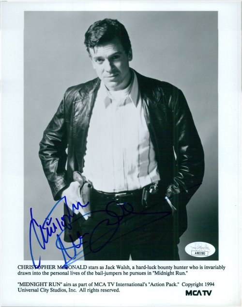 Midnight Run Autographed 8x10 Glossy Photo by Christopher McDonald (JSA Authenticated)