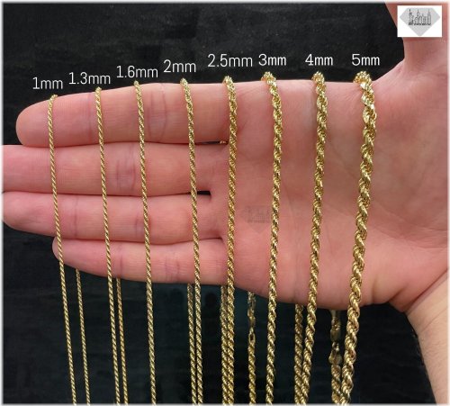 Golden Rope Link Chain Necklace