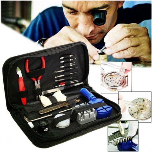 Watchsmith's Essential 16-Piece Repair Kit with Case