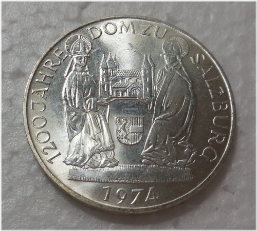 Salzburg Cathedral Anniversary Silver Coin