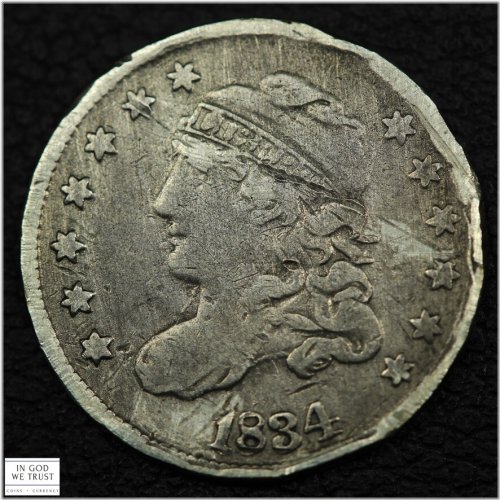 1834 Capped Bust Silver Half Dime - Historical Relic