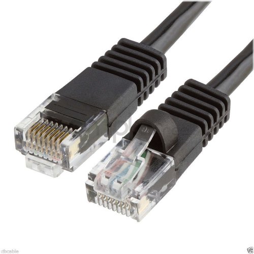 Black Cat5 Network Cable - 25ft Length