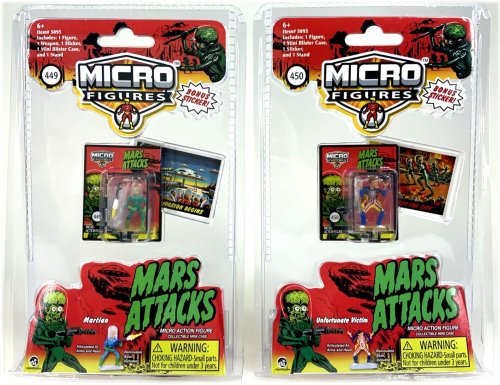 Tiny Martians and Victims Micro Action Figures Set