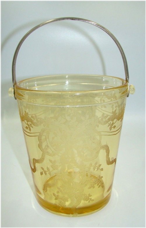 June Topaz Yellow Ice Bucket by Fostoria