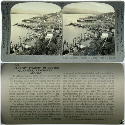 Alaskan Cannery Tenders Stereoview Set