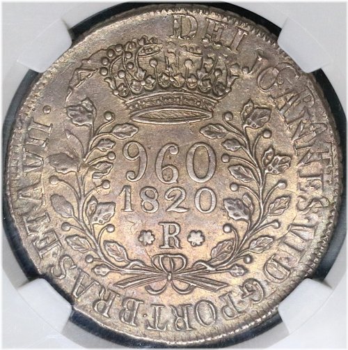 Brazilian Reis Overstruck Bolivia Coin - 1820