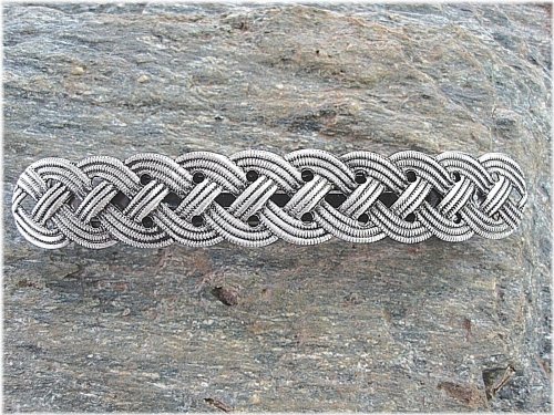 Elegant Braided Silver Hair Barrette