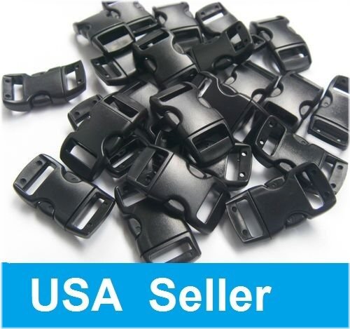 Black Side Release Buckles - Pack of 100