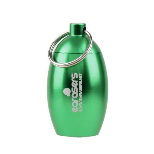 Green Earplug Carrying Case by Earasers Stash Can