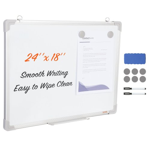 Magnetic Whiteboard 24" x 18" Wall Mounted