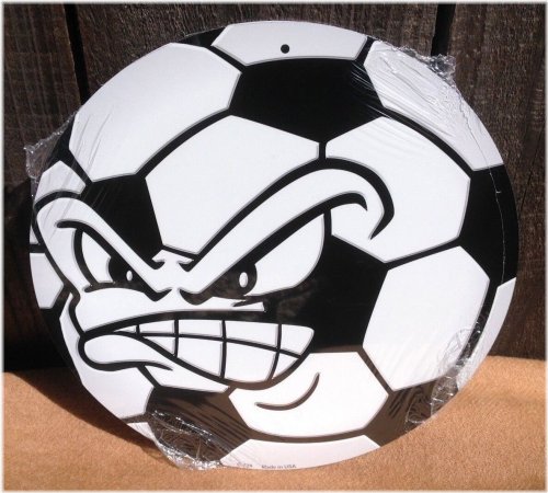 Retro Soccer Fury Metal Sign