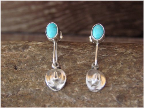 Southwest Turquoise Cowgirl Hat Earrings