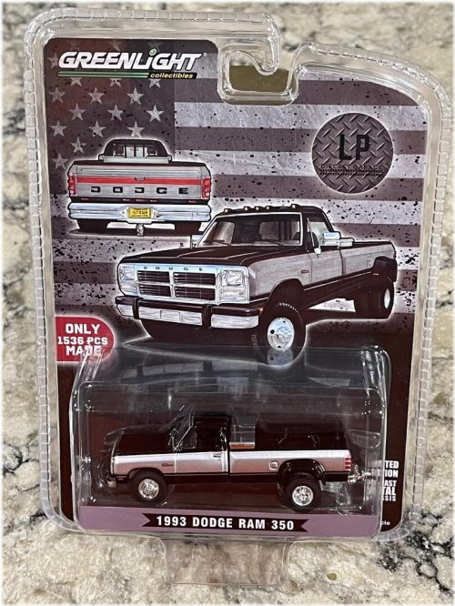 Silver & Black 1993 Dodge Ram 350 Diecast Vehicle